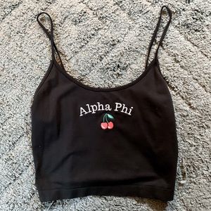 Alpha Phi Cropped Tank Top